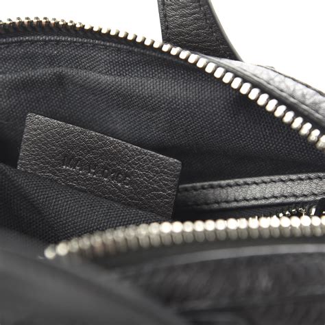 GIVENCHY Waxed Calfskin Micro Nightingale Black